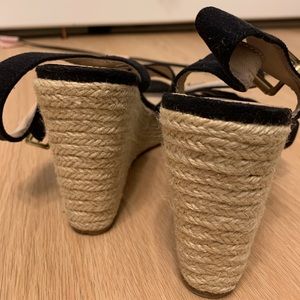 Black espadrille heels